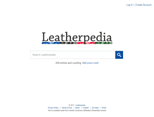 Tablet Screenshot of leatherpedia.org